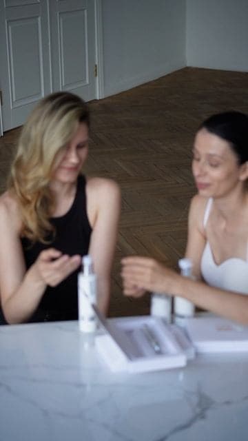 Models between takes at the MOMA MATRIX shoot
